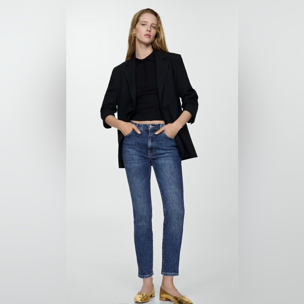 Mango Claudia slim-fit cropped jeans